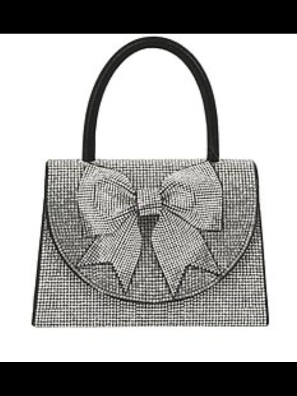 💎✨️ Elegant Rhinestone- Black Bow Top-Handle Women's Bag💎✨️